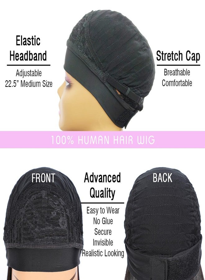 Adette Short Curly Human Hair Headband Wigs for Black Women Kinky Curl Bob Glueless Wigs Color Natural Black 1B None Lace Front Wig - Image 4